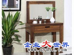 上海全實木小戶型梳妝臺 純黑胡桃木化妝桌銷售與批發指南
